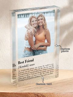 Best Friend Gift, Bestie Forever Personalized Acrylic Plaque