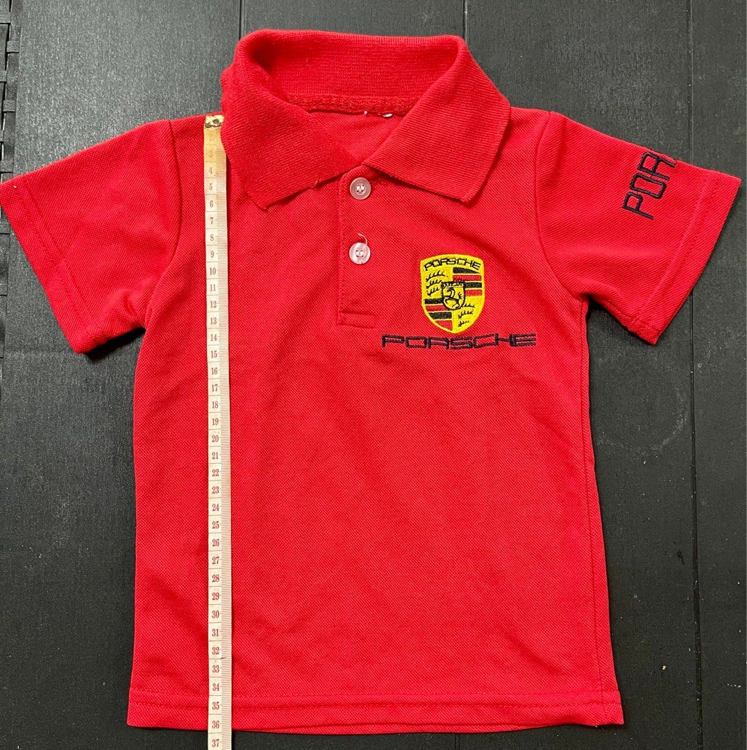 Porsche Kids Polo Shirt (Category: Babies & Kids Fashion) located in Las Pinas. Submitted by mccm22 (Listing ID 1396301070, Image 1). Description: Porsche polo shirt for kids Can fit 2-3 yo Used twice 📍Las Pinas.