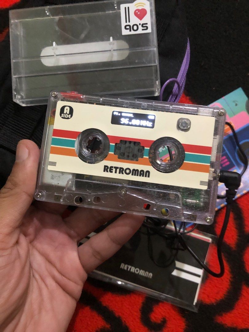 Retroman Retro Cassette Music Player (Category: Portable Music Players) located in Quezon City. Submitted by markgolveo (Listing ID 1396354713, Image 3). Description: Please read Retroman Retro Cassette Music Player Has issues considered for repairs defective Unit plays properly on sd card mp3 mode and radio mode Battery life is good type C powered Display is good Audio earphone plug works properly Inclusions of unit with cassette case 8GB micro 