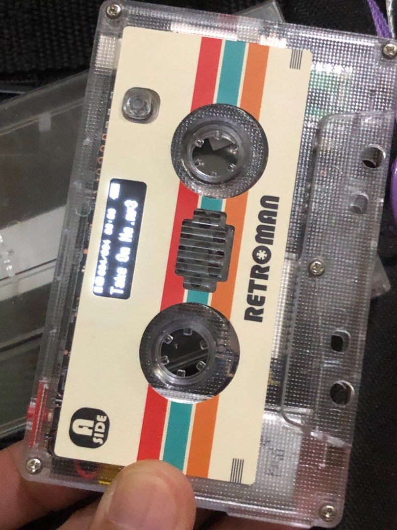 Retroman Retro Cassette Music Player (Category: Portable Music Players) located in Quezon City. Submitted by markgolveo (Listing ID 1396354713, Image 2). Description: Please read Retroman Retro Cassette Music Player Has issues considered for repairs defective Unit plays properly on sd card mp3 mode and radio mode Battery life is good type C powered Display is good Audio earphone plug works properly Inclusions of unit with cassette case 8GB micro 