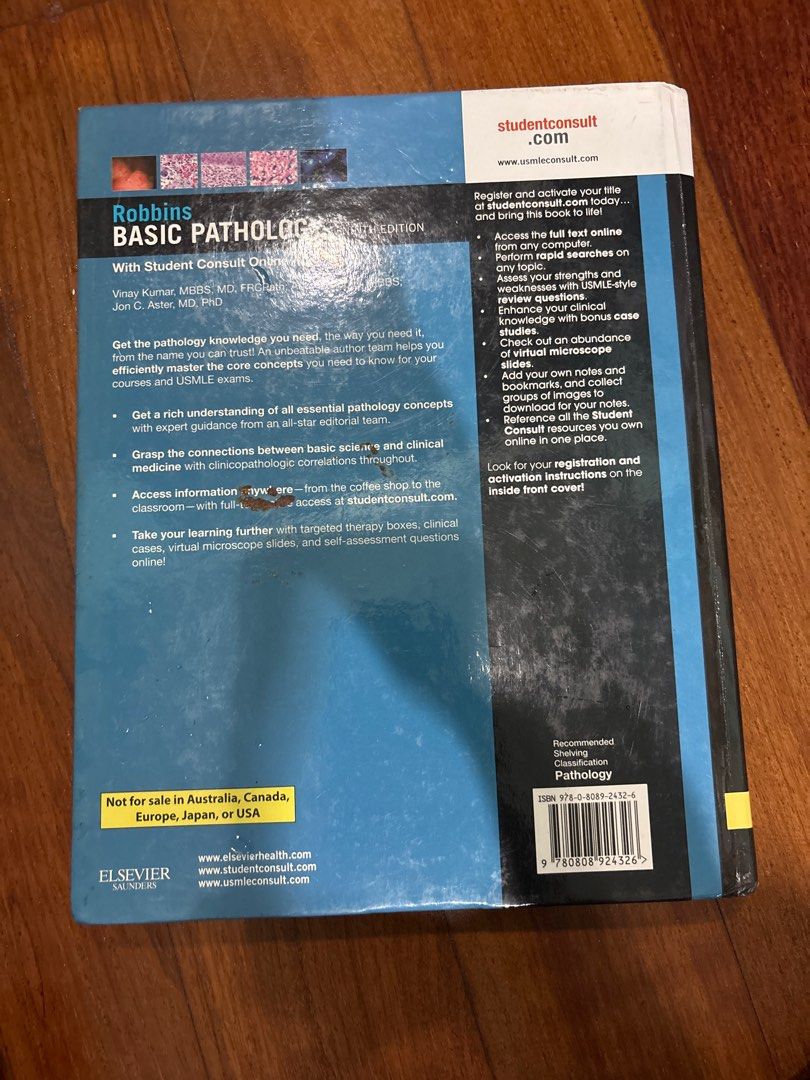 Robbins Basic Pathology 9th Edition (Category: Textbooks) located in Ampang. Submitted by emrehacheem (Listing ID 1396406526, Image 2). Description: - Robbins Basic Pathology, Ninth Edition (International Edition) .