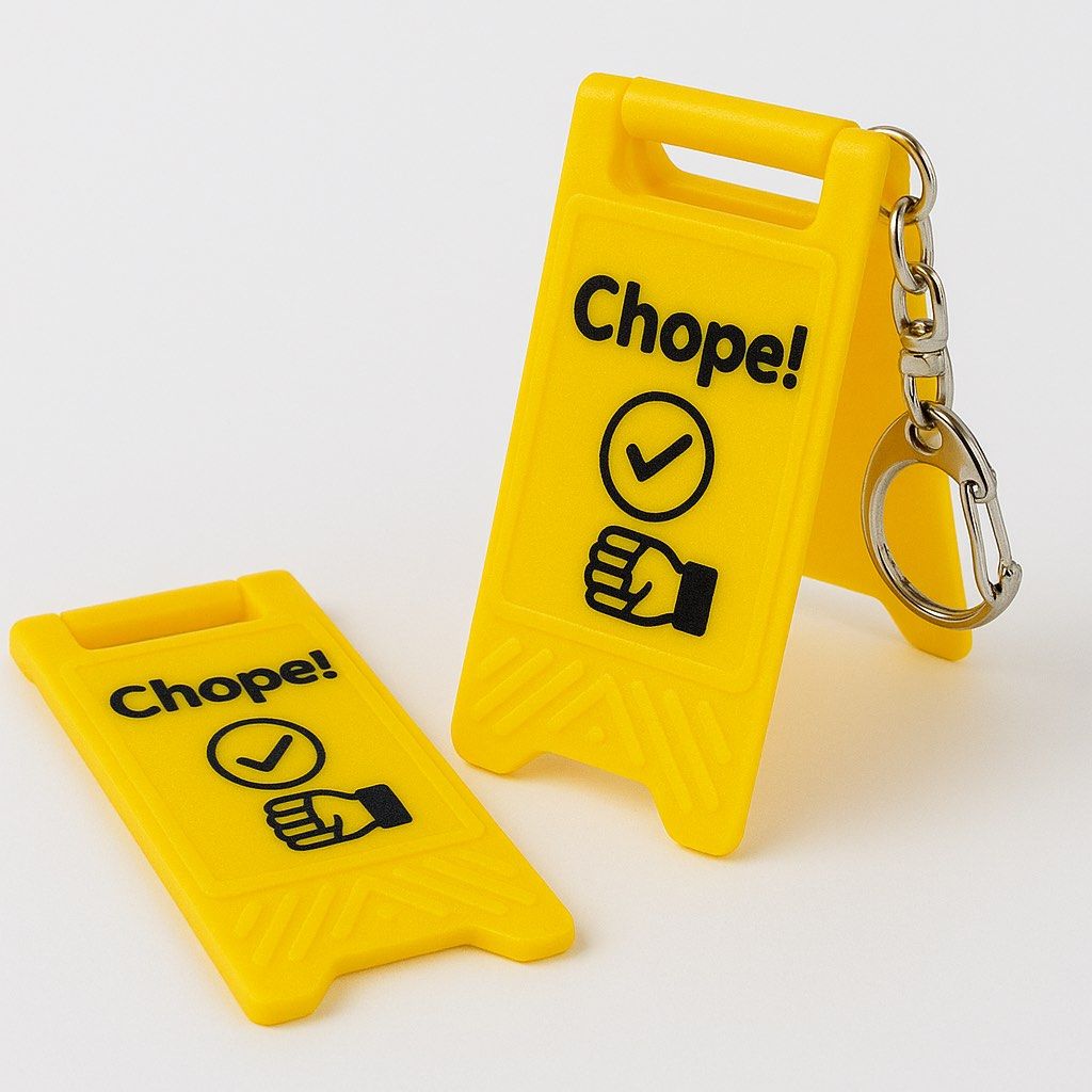 🇸🇬SG Mini Chope Sign Board Keychain | Funny Seat Reservation Marker for ...