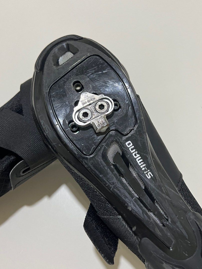 Shimano Cycling Shoes Size 38 (Category: Other Sports Equipment and Supplies) located in Pateros City. Submitted by tinpadilla01-48461 (Listing ID 1396313267, Image 2). Description: - Shimano cycling shoes - Black color - Size 38 - Strap closure system - Cleat mount on sole - Shimano logo visible - Ideal for indoor cycling or road biking.
