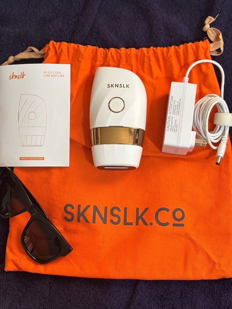 SKNSLK IPL Ice-cooling tech (Category: Hair Removal) located in Bayambang. Submitted by elle.declutter (Listing ID 1396357887, Image 3). Description: - almost new (9.5/10‼️) - SKNSLK IPL Ice-cooling tech hair remover - original price: Php6,500.00 - Inclusion: manual, glasses for protection, charger, pouch. (razor is not included anymore) - Effective hair removal - Convenient to use - Meetup locations: Bayambang and SM Center Dagupan.