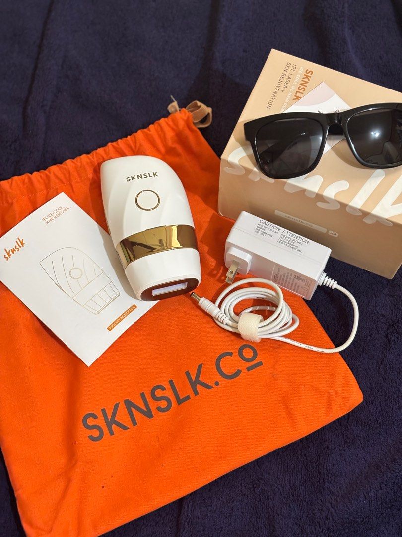 SKNSLK IPL Ice-cooling tech (Category: Hair Removal) located in Bayambang. Submitted by elle.declutter (Listing ID 1396357887, Image 1). Description: - almost new (9.5/10‼️) - SKNSLK IPL Ice-cooling tech hair remover - original price: Php6,500.00 - Inclusion: manual, glasses for protection, charger, pouch. (razor is not included anymore) - Effective hair removal - Convenient to use - Meetup locations: Bayambang and SM Center Dagupan.