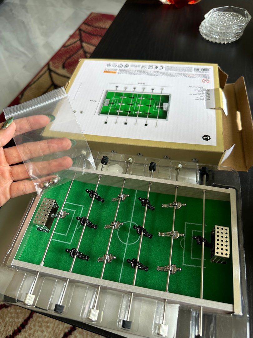 Small Fusball Game (Category: Board Games & Puzzles) located in Mandaluyong City. Submitted by thingsrandom (Listing ID 1396307910, Image 2). Description: - Miniature Bordfodbold foosball game - Comes in original box rfs: not being used.
