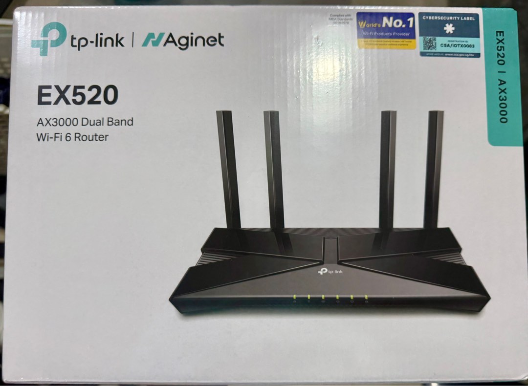 TP-Link EX520 AX3000 Dual Band Wi-Fi 6 Router, Computers & Tech, Parts ...