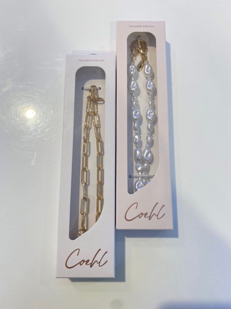 UNIQ HAND WRIST LANYARD (Category: Other Accessories) located in Quezon City. Submitted by rhinoshield (Listing ID 1396448190, Image 1). Description: 🍂 Coehl Hand Wrist 🌸Perla White 1,090 🌸Goldilocks Gold 1,090 -universal pairing -included strap card compatible with any case ✨pick up/walk in ✨lalamove/jnt 📍Fairview Terraces.
