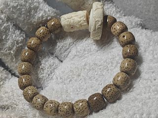 天然星月菩提子雕刻手串配猛獁配件跑環64234320232322110