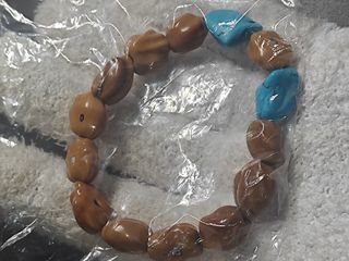 天然菩提原籽配綠松石隨形手鏈64234320207489110