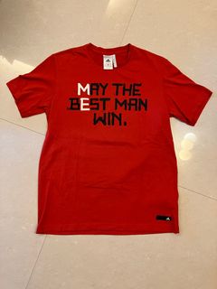 Adidas Climalite 紅色印字短袖上衣64239250065667110