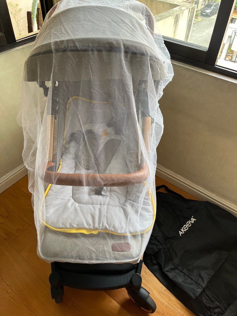 Akeeva Esmio Gold (Category: Strollers) located in Pasig City. Submitted by mee.shel (Listing ID 1396661643, Image 1). Description: Used but not abused. Can send more photos upon request. Outgrown Pick up or delivery but lalamove motor may not accept. Can do meet up at SM East .