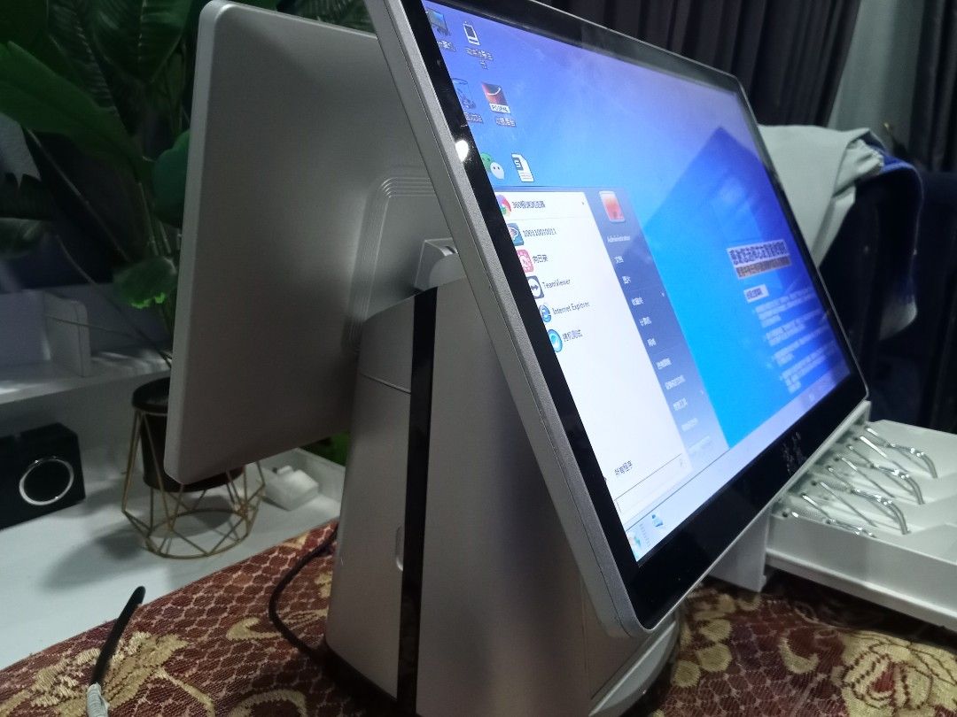 Dual Computer Terminal All in One dual screen pos system touch terminal computer pc cash all ...