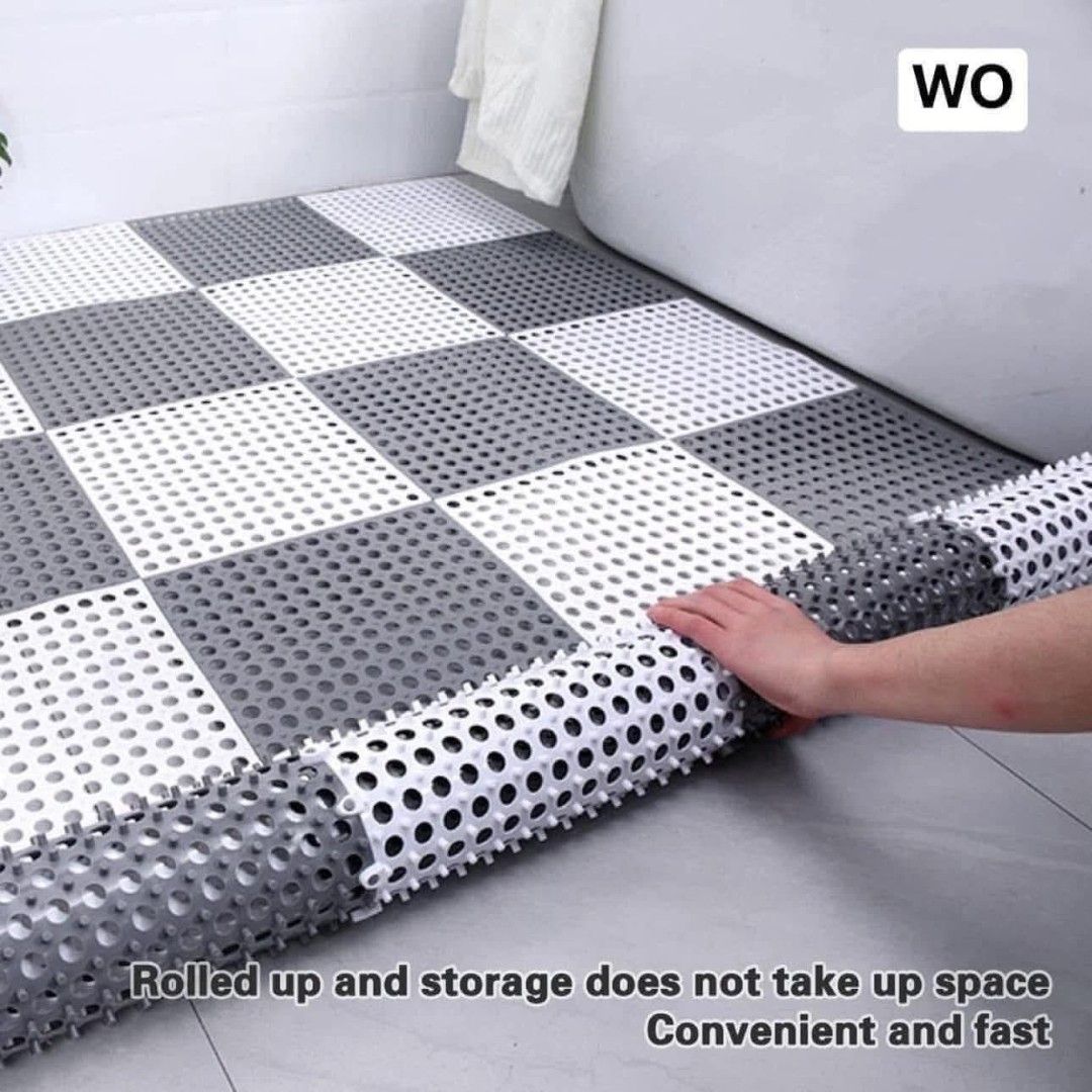 Anti-Slip Bath Mat 4pcs (Category: Bathtub & Bath Accessories) located in Manila. Submitted by lyfrancois14 (Listing ID 1396494393, Image 1). Description: - Anti-slip bath mat for enhanced safety. - Features a massage design for acupoint stimulation. - Waterproof and anti-skid for stability. - Freely spliceable and foldable. - Easy to store; rolls up to save space..
