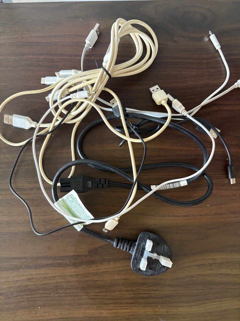 Assorted Cables and Power Adapter