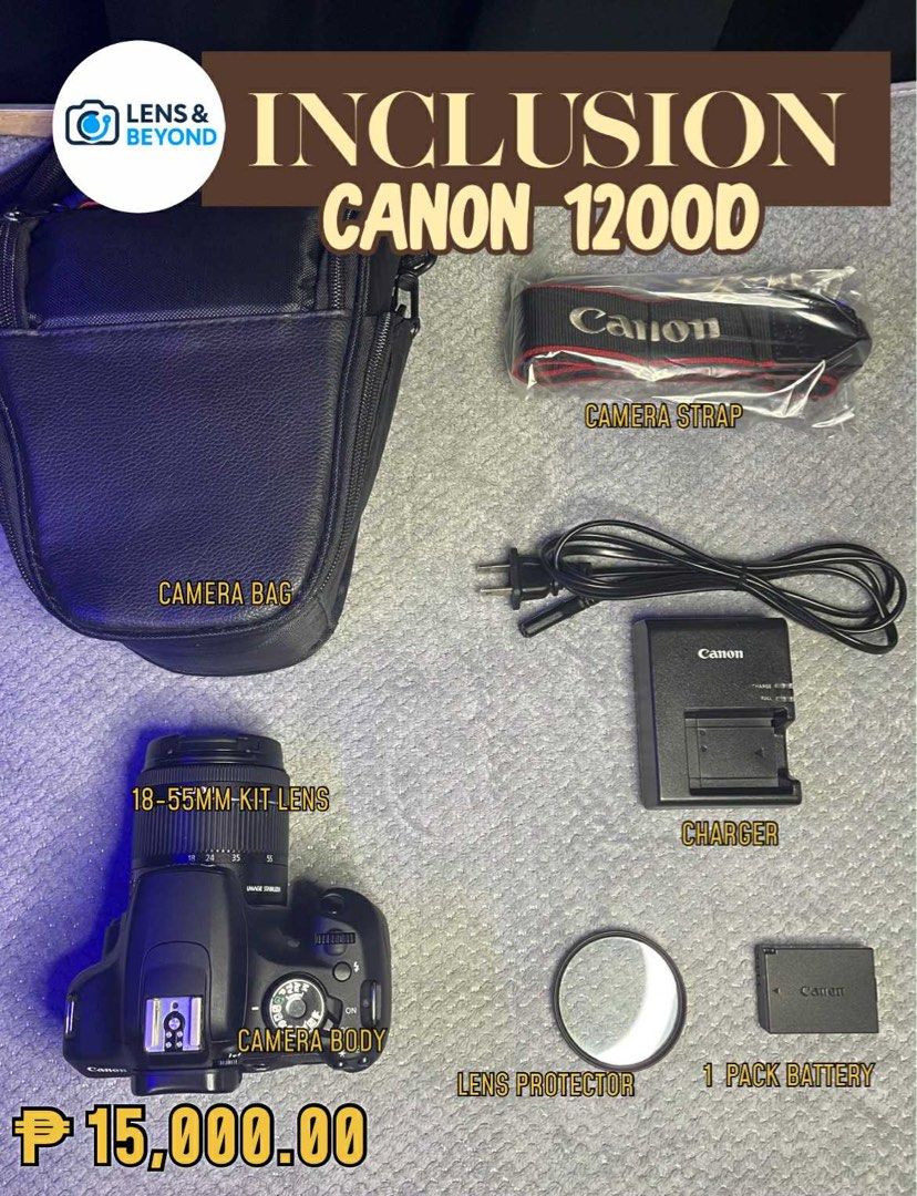 Canon EOS 1200D Camera (Category: Cameras) located in Cainta. Submitted by arveejay07 (Listing ID 1396654761, Image 3). Description: 📸 Preloved Canon EOS 1200D for sale! Still in good condition and ready to capture great moments. 💬 PM for more info!.