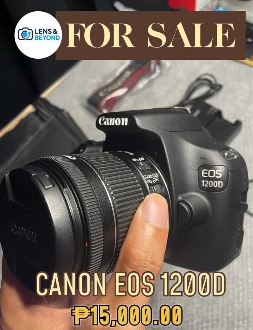 Canon EOS 1200D Camera (Category: Cameras) located in Cainta. Submitted by arveejay07 (Listing ID 1396654761, Image 1). Description: 📸 Preloved Canon EOS 1200D for sale! Still in good condition and ready to capture great moments. 💬 PM for more info!.