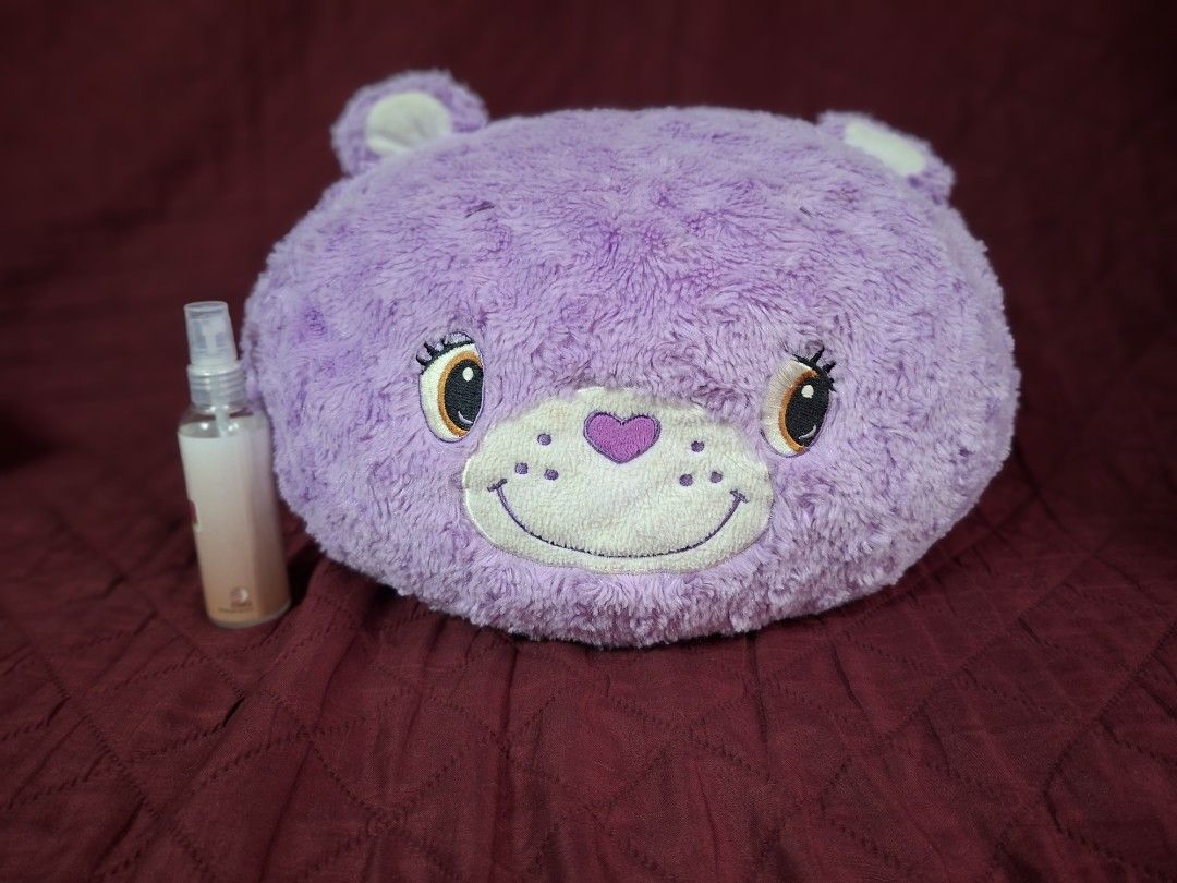 Carebear rose pattern head pillow (Category: Plushies & Soft Toys) located in Bulacan. Submitted by mymelocutie (Listing ID 1396527990, Image 2). Description: rose pattern plushie.
