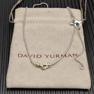 🌟Official Website Authorized Merchant🌟 David Yurman Two-Tone 16.2mm Small Link Necklace 42 + 3 + 3 cm Extension Chain64235807366019110