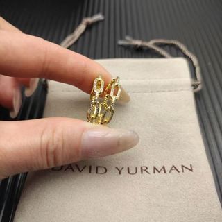 🌟Official Website Authorized Merchant🌟David Yurman Square Earrings Silver Studs Minimalist Elegant Lightweight New Trendy Web Exclusive Design Stylish Hoop Earrings64245834369283110
