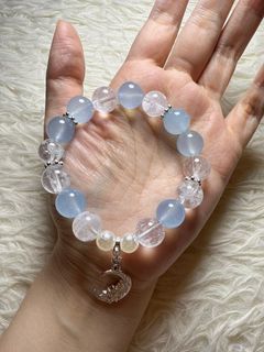 海藍寶白阿塞diy水晶手串    12mm64193055138177110