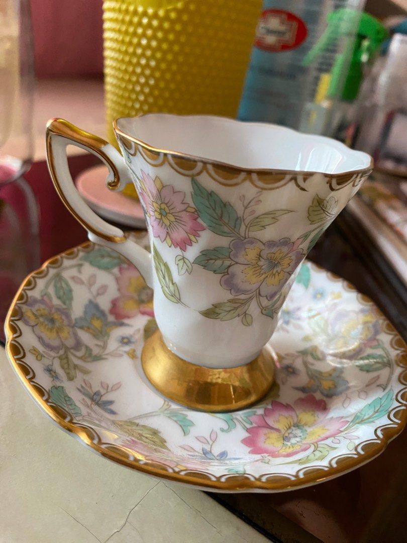 Espresso cup (vintage) (Category: Coffee & Tea Tableware) located in Manila. Submitted by elbonita892preloved (Listing ID 1396494451, Image 1). Description: 459 each but if you'll buy both I will give you like 800 🤍 never use, just display! what you see is what you will get! rfs need funds lang talaga! .