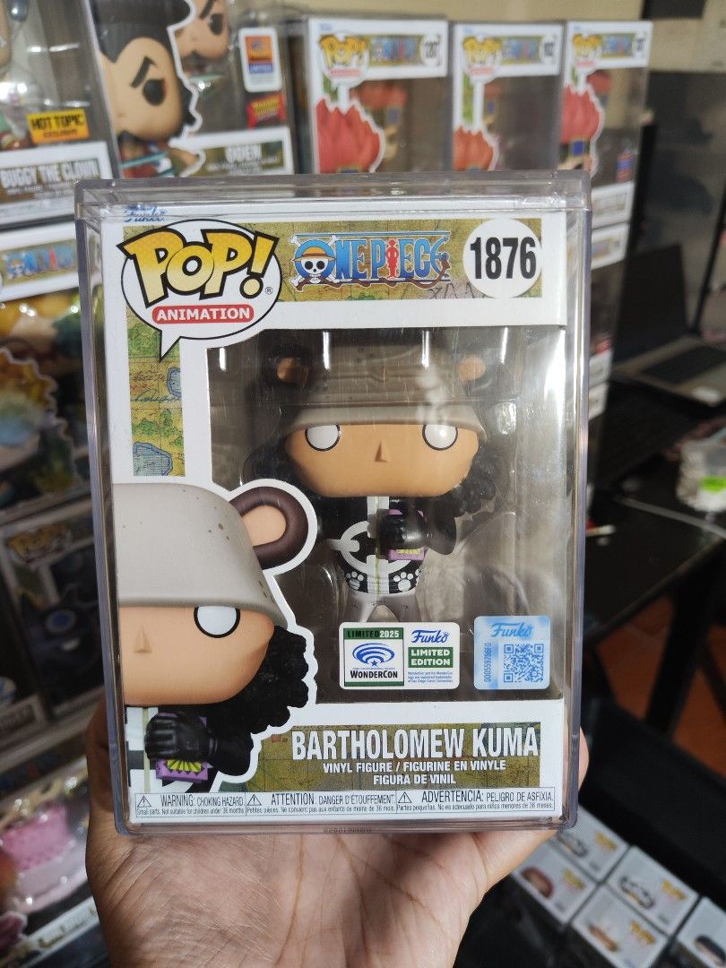 FUNKO POP BARTHOLOMEW KUMA WONDERCON (Category: Designer & Blind Box Toys) located in Quezon City. Submitted by rencaceres (Listing ID 1365035048, Image 1). Description: ‼️FOR SALE‼️ One Piece Funko Pop Bartholomew Kuma WonderCon Sticker - 6500 Condition: 8.5/10 NOOB free Pop Stack DM for detailed pics Location: Pasong Tamo, Quezon City MOP: BPI/ Gcash MOD: Lalamove/Grab (Shipping shouldered and risk by the buyer).