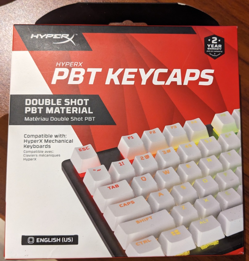 HyperX Full key Set Keycaps - White PBT, Computers & Tech, Parts ...