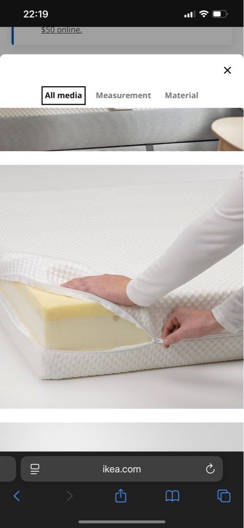 IKEA ÅBYGDA Foam Mattress, Firm, 120x200cm, Furniture & Home