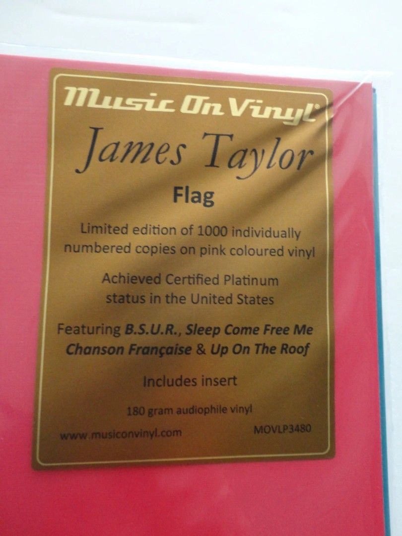 James Taylor - Flag color vinyl (Category: Vinyls) located in Manila. Submitted by ramonrobin.cruz (Listing ID 1396627527, Image 2). Description: James Taylor - Flag Brand New sealed made in Germany.