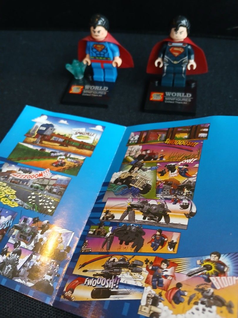 KO/Bootleg Lego Superman Minifigures (Category: Lego & Building Sets) located in Muntinlupa City. Submitted by themarvelwatcher (Listing ID 1396548778, Image 3). Description: (Pls. read/agree to all details before inquiring/transacting. A PM means you've agreed to all terms/conditions. Thank you so much 😀) P 150 each -Loose/As Is/WYSIWYG -Complete accessories -Good joints and assembly -Free trading card and manual/mini comic ⬇️ See payment and s