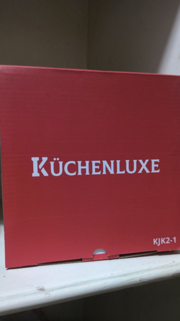 Kuchenluxe Electric Kettle KJK2-1 (Category: Kettles & Airpots) located in Pateros City. Submitted by von282 (Listing ID 1396628293, Image 3). Description: - Kuchenluxe Electric Kettle - 2.0L Capacity - Stainless Steel - Light Indicator - Double Thermostat for Safety - Overheat Protection - Wide Mouth for Easy Cleaning - Model: KJK2-1 - Brand New/Never used - RFS: Brand preference.