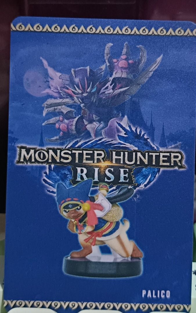 Monster Hunter: Rise NFC Amiibo Cards (Category: Raw Singles) located in Pagsanjan. Submitted by spicvlic (Listing ID 1396581753, Image 3). Description: Item: Monster Hunter: Rise NFC Amiibo Cards (Magnamalo, Palamute, Palico CARDS only) Price: ₱200 All-in: ₱500 Meet-up: Pagsanjan, Laguna Delivery: Lalamove, J&T, or LBC (shipping fee c/o buyer).