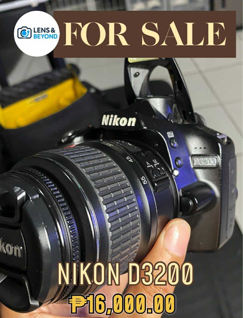 Nikon D3200 DSLR Camera (Category: Cameras) located in Cainta. Submitted by arveejay07 (Listing ID 1396655119, Image 2). Description: 📸 Preloved NIKON D3200 for sale! Still in good condition and ready to capture great moments. 💬 PM for more info!.
