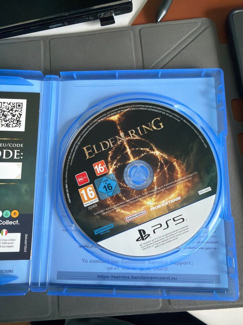 PS5 Elden Ring (Category: PlayStation) located in Singapore. Submitted by cormeasure (Listing ID 1396543718, Image 3). Description: - Elden Ring for PS5 - Includes game disc and case - Immersive and challenging gameplay.