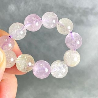 Qđˇ Transparent. Colorful Spodumene đŽ / Natural Crystal / Bracelet / Hand Chain / 8.7mm / Stone of Emotional Healing / Healing Heartbreak / Love Luck / Aid Sleep / Enhance Charm and Confidence64233812110211110