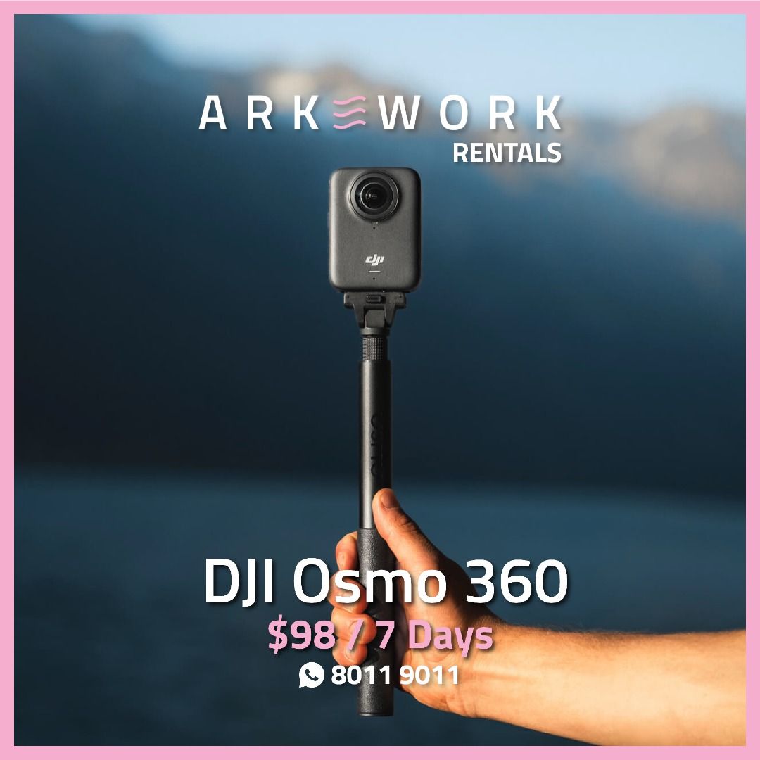 [RENT] DJI Osmo 360|Pocket 4|Pocket 3|Action 4|Osmo Nano|Action 5 Pro|Action 6|Mini 4 Pro|Mini 5 Pro|X4|X5|Ace Pro 2|Max 2 Camera Rental by Arkework - Sony|Canon|DJI|Fujifilm|Nikon|Insta360|Ricoh|GoPro|Samsung Rental (Category: Photography & Video Services) located in Singapore. Submitted by arkework (Listing ID 252468953, Image 1). Description: DJI osmo360 Rental DJI Action 5 rent Insta360 X5 rental Action Camera Rental Camera rent GoPro rental 