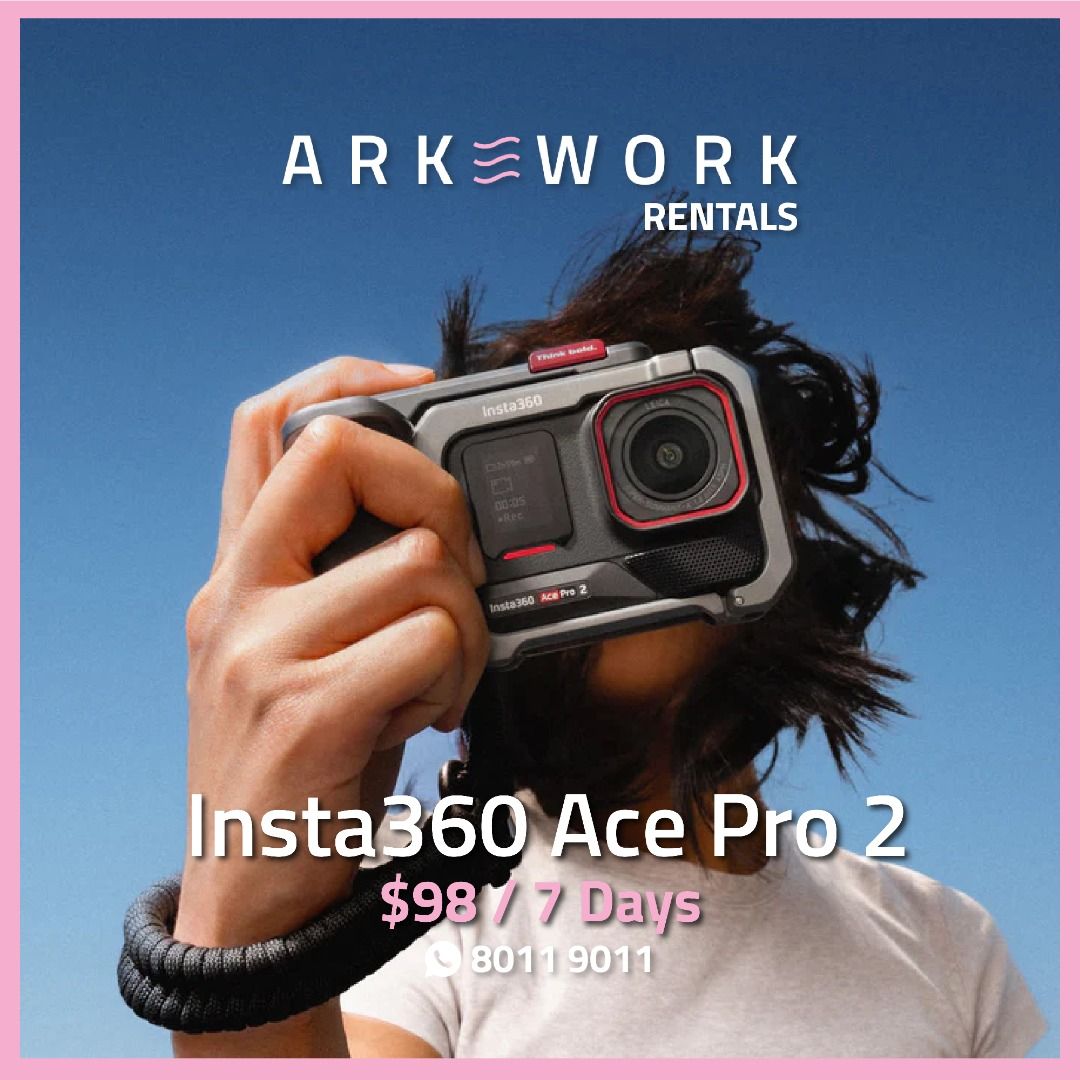 [RENT] Insta360 Ace Pro 2|X5|X4|X3|Go 3S|Go Ultra|Go 3|Pocket 3|Mini 4 Pro|Osmo Nano|Osmo 360 Camera Rental by Arkework - Sony|Canon|DJI|Fujifilm|Nikon|Insta360|Ricoh|GoPro|Samsung Rental (Category: Photography & Video Services) located in Singapore. Submitted by arkework (Listing ID 1209441076, Image 1). Description: Insta360 X5 rental 360 Camera Rental Xplorer Camera rent Insta360 X4 rent DJI G7X Rent Gopro Ace Pro 2 Rent DJI action 𝗜𝗻𝘀𝘁𝗮�