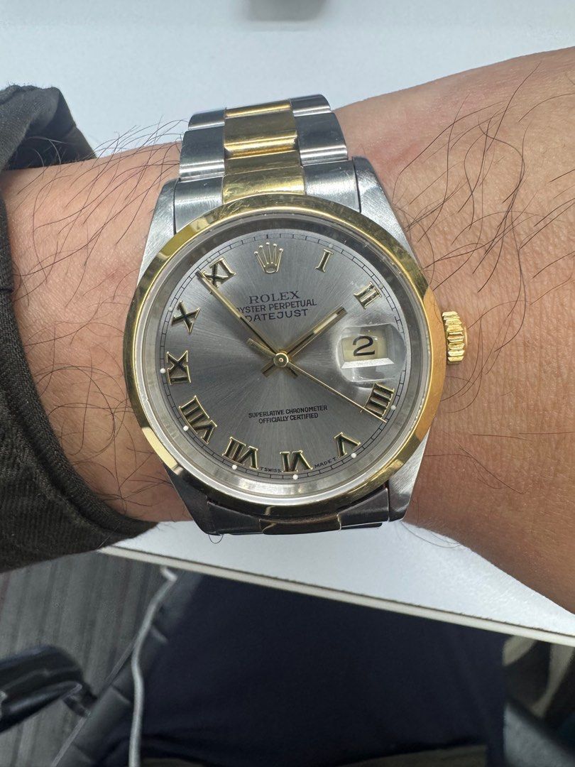 Rolex Oyster Perpetual Datejust (Category: Luxury Watches) located in San Pedro. Submitted by daniel1484 (Listing ID 1396584910, Image 1). Description: Rolex Oyster Perpetual Datejust Model: 16203 36mm Authenticated all original No box, no papers.