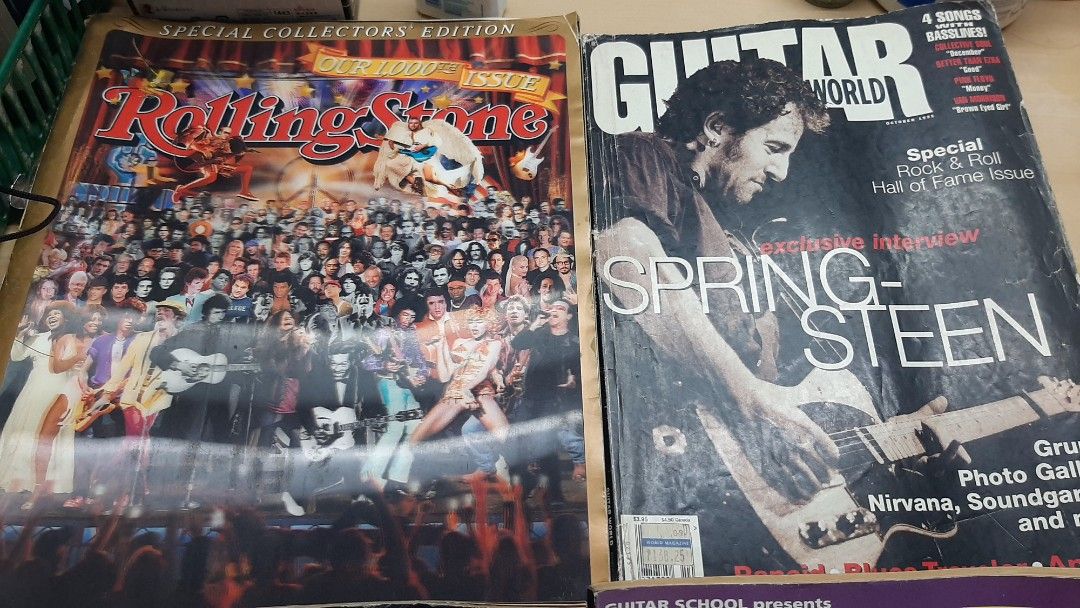 Smashing pumpkins (Category: Magazines) located in Marikina City. Submitted by darthvader888 (Listing ID 1396494209, Image 2). Description: - Guitar World and Rolling Stone magazines - Featuring Billy Corgan, Eddie Van Halen, and Bruce Springsteen - Issues from: September 1997, April 1996, October 1995 - Includes interviews and articles - Perfect for music enthusiasts and collectors.