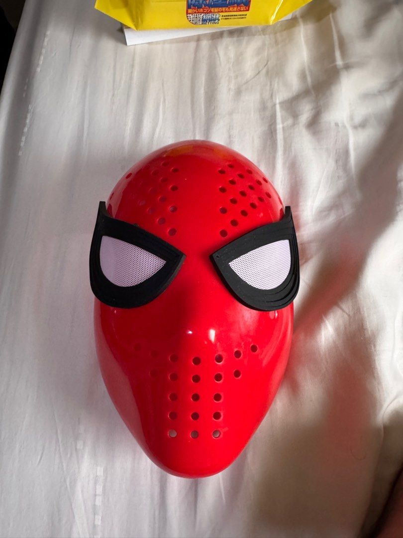 Spider-Man Faceshell (Category: Character Goods) located in Singapore. Submitted by sapphirex042 (Listing ID 1396566445, Image 1). Description: A basic faceshell for anyone who ordered a custom suit with open eyeholes. Gives you versatility as compared to those with moving eyes as you can use this on any suit as long as there is open eyeholes. Note that there is no band with it as it is meant to held by the spandex fabric of your spiderman mask..