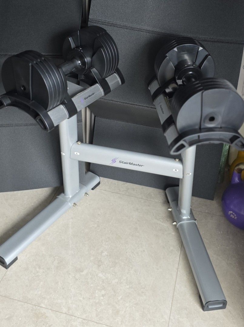 StairMaster TwistLock Adjustable Dumbbells, Sports Equipment