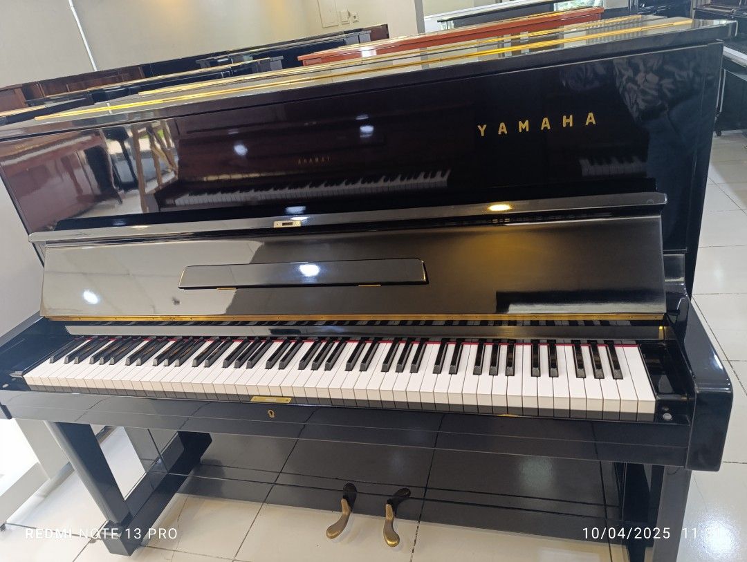 Upright piano (Category: Musical Instruments) located in Manila. Submitted by swiftstar.3eae19 (Listing ID 1396483018, Image 2). Description: Yamaha U1 D with 2 pedals. Japan made piano in very good condition. Free bench, delivery and caster caps. Given 5 years warranty for parts & services..
