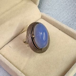 中古紫玉髓純銀戒指Vintage Purple Chalcedony Silver Ring64218263538563110