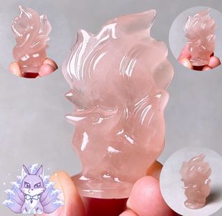 💖🦊Pink Crystal Nine-Tailed Fox Figurine😍💖❤️Great Value $178❤️Natural Stone + Hand-Carved Worth It🫶🏾🦊This One Is So Smooth And Pink😻😻😻 (360-Degree Solid Structure😻Tail Shape Is Beautiful) "💖Pink Crystal Nine-Tailed Fox Enhances Personal Charm, Boosts Popularity Can't Lose💖👍🏻👍🏻👍🏻"64236911401601110