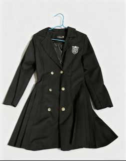 黑色學院風雙排扣外套 jk 地雷系64211993325059110