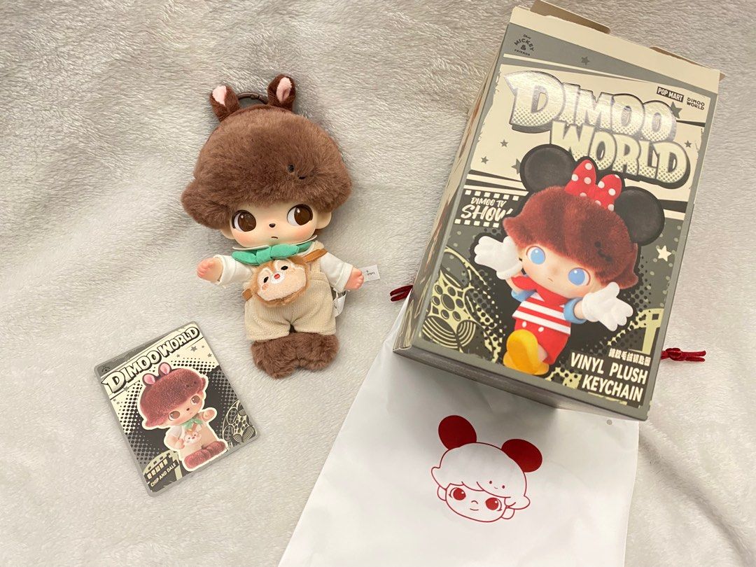 (全新有門市單只出不換) Popmart Dimoo disney chip & dale 大鼻 鋼牙 奇奇 蒂蒂 栗鼠 吊卡 chip n ...