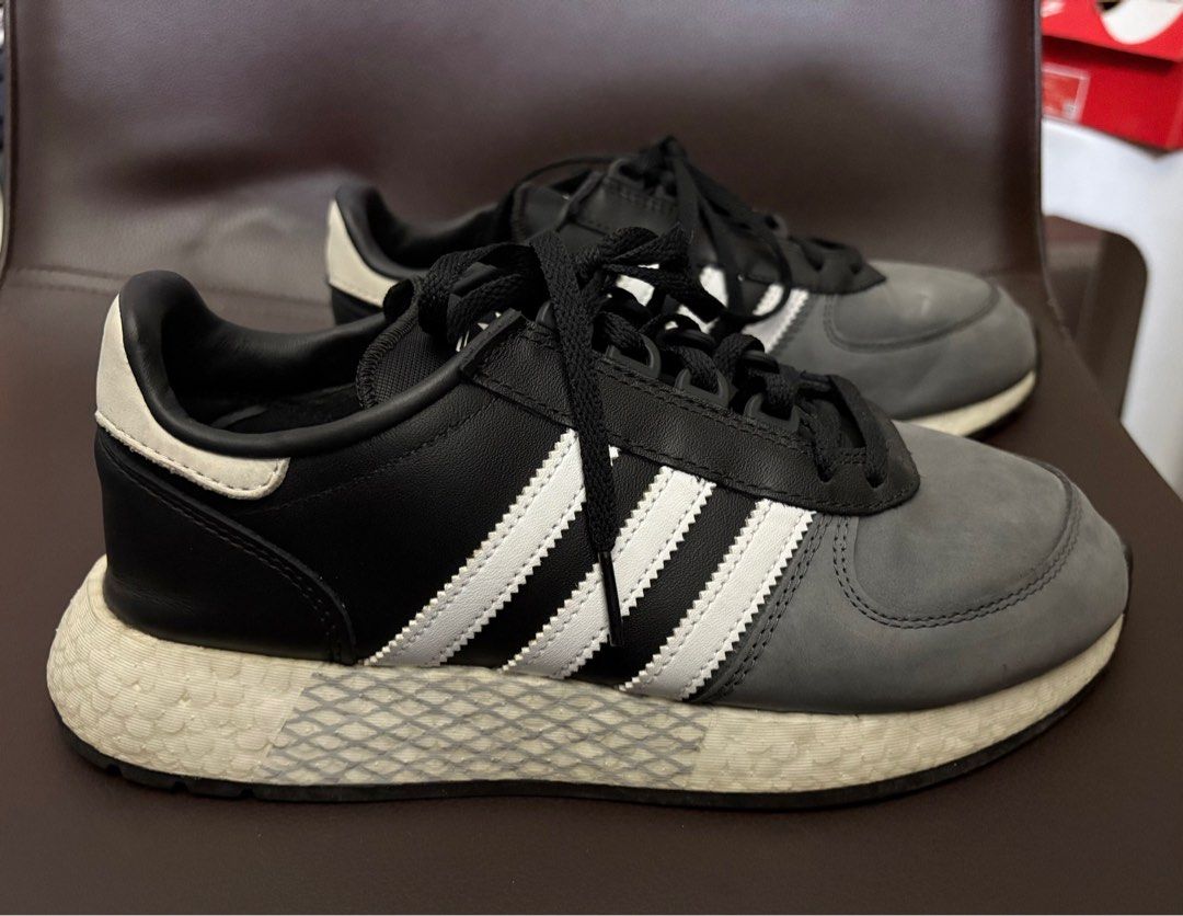 Adidas Marathon Tech (Category: Sneakers) located in Quezon City. Submitted by capfer (Listing ID 1396718215, Image 1). Description: RUSH SELLING! - Adidas Marathon Tech -Guaranteed original - Color: Black, white, and gray - Iconic three stripes detail -Very good condition; lady owned -No box -Shipping fee care of buyer -Open to negotiation for sure buyers; let me know your budget 😊.