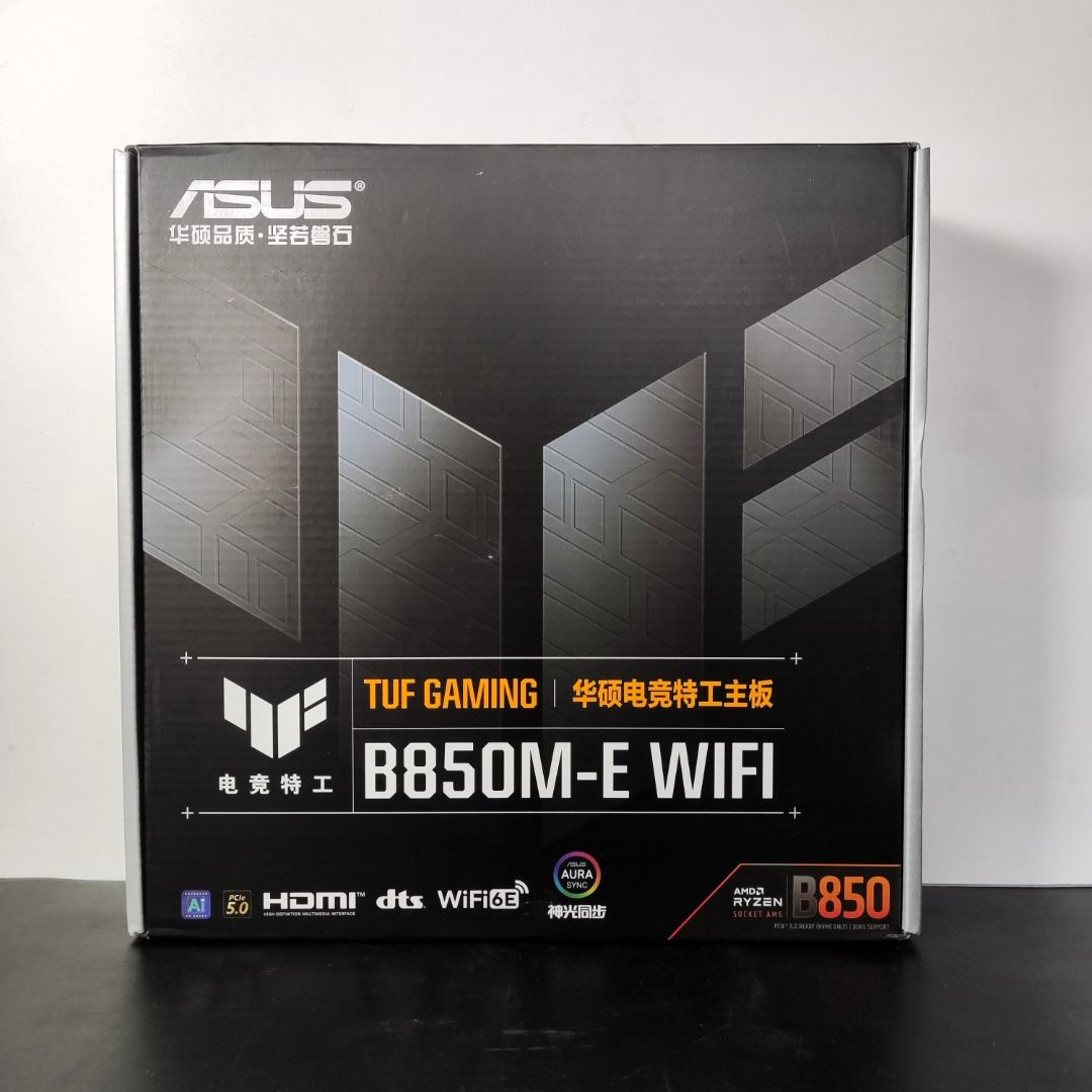 Asus TUF Gaming B850M-E Wifi (Category: Computer Parts) located in Manila. Submitted by princety15 (Listing ID 1396714372, Image 2). Description: Asus TUF Gaming B850M-E WiFi Brand New 1 Year Warranty Discounted if bundled with CPU Ryzen 5 7500F Ryzen 5 7600 Ryzen 5 7600X Ryzen 7 7700 Ryzen 5 9600X Ryzen 7 7800X3D (pre order) Other AM5 Motherboard also available MSI B650M Gaming Plus Wifi Gigabyte B650M Aorus Elite AX Gigabyte B650M Aorus Elite A