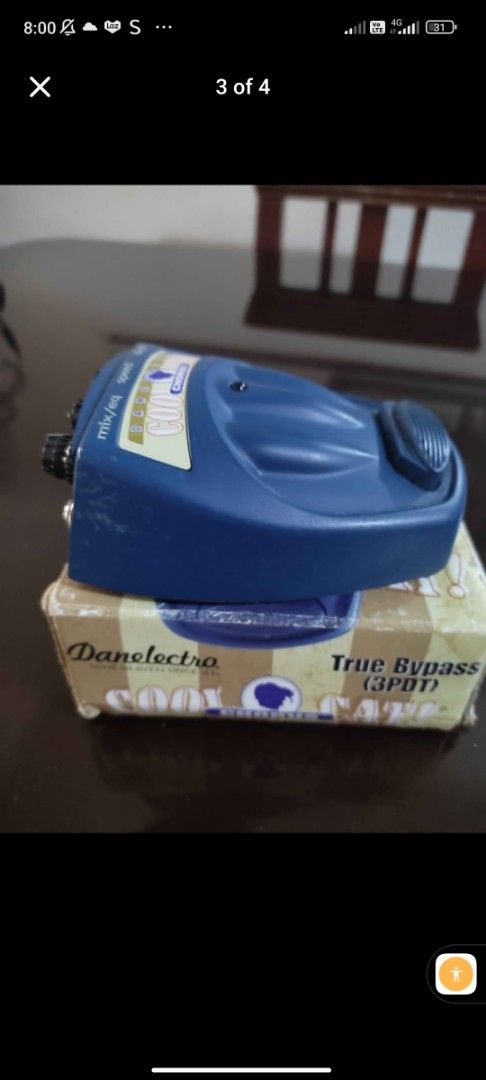 Danelectro Cool Cat Chorus Guitar Effects Pedal (Category: Musical Instruments) located in Las Pinas. Submitted by livestone.898019 (Listing ID 1396665450, Image 3). Description: - Danelectro Cool Cat Chorus pedal - Controls: Mix/EQ, Speed, Depth - True bypass (3PDT) - Input and output jacks - 9V DC power input - Includes original box.